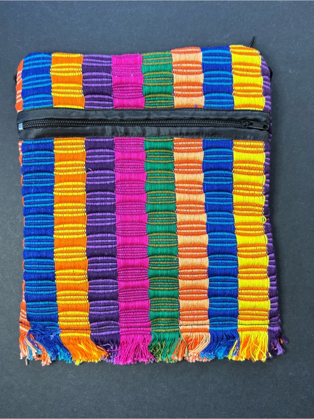 Multicolor Striped Handwoven Mini Bag - Vibrant Stripes